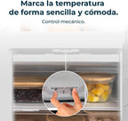 Cecotec Congelador Vertical Sobremesa 97 L Bolero CoolMarket TF 97 White, Clase Energética E, Diseño compacto, Puerta reversible, 3 Cajones, Medidas 55,1 x 57,5 x 83,5 cm, Color Blanco