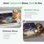S'bagno Espejo-Baño-con-Luz 120x70cm, Espejo-Baño-LED-Bluetooth con Función Antivaho, 3000K/4000K/6500K, Regulable, Memoria, Cristal Templado HD, IP44-Espejos-de-Baño-con-LED, Horizontal/Vertical