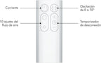 Cool™ Ventilador de torre (AM07) Air Multiplier™, ventilador sin aspas potente con tecnología Air Multiplier™ (Blanco/Plata)