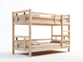 Literas de madera 200x100x170 cm madera natural con escalera diseño resistente para dormitorio