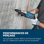 Bosch Professional martillo perforador GBH 2-28 F (potencia 880 W, Ø máx. de perforación en hormigón: 28 mm, incl. set de 6 cinceles, SDS plus, L-Case) - Set exclusivo de Amazon