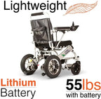 2025 Silla de ruedas eléctrica Culver Mobility, Scooter eléctrico motorizado, plegable y ligera, aprobada por la FDA, para viajes en avión (Regalo de Rampa para silla de ruedas incluido) (Plata, 17.5 pulgadas)
