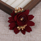 Layered Lotus Fabric Flower with Stamen Accent - Product Detail Photo 2