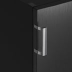 CHiQ Congelador Vertical No frost 166L,FSD166NE4E, Cajones XL, Control de Temperatura Electrónico, Puertas Reversibles, Silencioso, Ice Box, Color Inox Negro, Clase Energética E