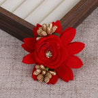 Layered Lotus Fabric Flower with Stamen Accent - Product Detail Photo 1
