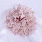 Metallic Striped Ruffled Fabric Flower Applique - Product Detail Photo 2