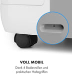 KLARSTEIN Grandbreeze Pro 14K – Mobiles Klimagerät, Luftentfeuchter, Ventilator, 3 Geschwindigkeiten, 14000 BTU/1,65 kW, Raum: 42 bis 68 m², Durchfluss: 460 m³/h, CEE A – Weiß Klimaanlage