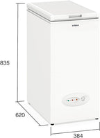 Edesa Congelador Horizontal EZH-0611, Altura 0.84 m, Termostato Ajustable, Fácil Limpieza, Alarma Integrada, Bajo Nivel Sonoro, Gran Capacidad 59 l, Potencia 60W, Color Blanco