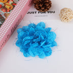 Tinsel Sparkle Ruffled Fabric Flower Applique - Product Detail Photo 3
