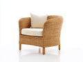 Sillones de ratán 88x86x82 cm marrón natural y beige - diseño redondeado para exterior