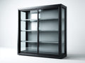Vitrina metal vidrio 120x40x120 cm negro estilo industrial
