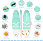 HUIIKE Tabla Paddle Surf Hinchable con Accesorios Incluidos, Remo, Quillas, Inflador. Stand Up Paddle Board Gran Estabilidad y Resistencia. 305 x 84 x 15 cm, Soporta hasta 130 kg