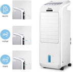 Midea Luftkühler mit Wasserkühlung, Klimaanlage Mobil, Ventilator mit 5L Wasserkühlung, Luftbefeuchter und Ionisation, Klimaanlage Ohne Abluftschlauch, 355m³/h, Ventilator mit Fernbedienung,55W,Weiß