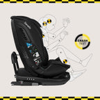 LIONELO Bastiaan RWF i-Size Silla de Coche para Bebé Giratoria 360° 0-36kg, Instalaciión Delantera y Trasera (18kg), ISOFIX TopTether, Reposacabezas y Respaldo Ajustables Protección Lateral