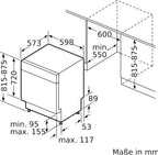 Siemens SN63EX06VE, iQ300 Smarter Geschirrspüler, Vollintegrierte Spülmaschine, 60 cm, Besteckschublade, Extra leise, varioSpeed, Automatische Türöffnung, Dreifach rackMatic, infoLight, intesiveZone