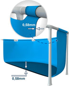 Intex Piscina Desmontable Rectangular Prism Frame, 400x200x122 cm, Material Triple Capa, Capacidad 8.418 L, Ventana panorámica, Tapiz, Cobertor, Depuradora de Cartucho, Escalera (56029)
