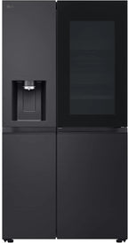 LG GSGV81PYLL Side by Side Kühlschrank, Klasse E, 635 L, Instaview, Kühlschrank mit Gefrierfach, Eis-, Crushed Ice- Wasserspender, Total NoFrost, Smart Inverter Kompressor, Wi-Fi