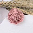 Textured Spike Pom Fabric Flower Applique - Yellow 5CM