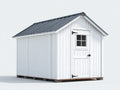 Casetas de jardín 200x150x210 cm - madera con techo de acero galvanizado - blanco-gris - diseño resistente exterior