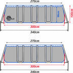 yourGEAR Piscina Familiar XL 3x3m - Piscina de Jardín con Marco de Acero Duradero, 8100L
