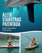 ZLX Tabla de Surf de Remo con Asiento de 320 cm, Inflable, para Adultos, Apta para Principiantes, Amplia y Estable, Antideslizante
