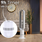 Zilan Turmventilator energiesparender BLDC Motor mit Fernbedienung Ventilator energiesparend oszillierend sehr leise Design Standventilator 10 Stufen Säulenventilator mit Kühlung Tower Fan