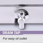 Freidora eléctrica Inox 16L Profesional Comercial, 3000W Acero Inoxidable Freidora con grifo