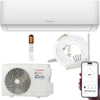 HANTECH Split aire acondicionado 12000 BTU H-PRO función de calefacción y refrigeración, filtro de aire, WIFI, material de montaje