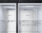 LG GSGV81PYLL Side by Side Kühlschrank, Klasse E, 635 L, Instaview, Kühlschrank mit Gefrierfach, Eis-, Crushed Ice- Wasserspender, Total NoFrost, Smart Inverter Kompressor, Wi-Fi
