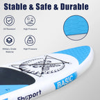 Premium-Stand-Up-Paddle-Board, Yoga-Board mit strapazierfähigem SUP-Zubehör und Tragetasche | Breiter Stand, Surf-Kontrolle, rutschfestes Deck, Leine, Paddel und Pumpe für Jugendliche und Erwachsene