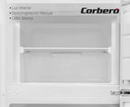 Corberó - Frigorífico 2 Puertas | CF2PV21324W | 57x54x145 | Capacidad 212L | Luz Interior, Crisper, Balcones Ajustables, Descongelación Manual, Estantes de Cristal, Huevera, Cubiteras | Blanco