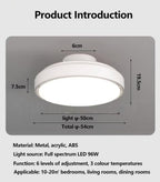 Silencioso Ventilador de Techo luz con Mando a distancia, Ventila Techo Sin Aspas con LED Moderno, 6 velocidades Reversibles, Smart Dimmable Ventilador Lámpara para Dormitorio Salón Bianco