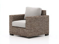 Sillones de ratán tejido 97x89x79 cm - Marrón grisáceo-Beige - Diseño cuadrado para salón o terraza cubierta