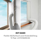 KLARSTEIN Grandbreeze Pro 14K – Mobiles Klimagerät, Luftentfeuchter, Ventilator, 3 Geschwindigkeiten, 14000 BTU/1,65 kW, Raum: 42 bis 68 m², Durchfluss: 460 m³/h, CEE A – Weiß Klimaanlage