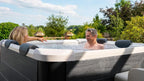 MSpa Oslo SPA bañera de hidromasaje Exterior para 6 Personas, Pared Exterior Sólido, Iluminación LED, Uso Todo el Año, Resistente al Invierno