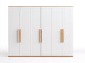 Armarios armario madera 240x60x200 cm blanco diseño moderno almacenamiento dormitorio
