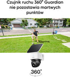 eufy Security SoloCam S340 Podwójne kamery Solarna kamera bezpieczeństwa Zewnętrzna bezprzewodowa, domowa kamera bezpieczeństwa 3K, nadzór 360°, Wi-Fi 2,4 GHz, brak opłaty miesięcznej
