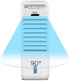 Midea Luftkühler mit Wasserkühlung, Klimaanlage Mobil, Ventilator mit 5L Wasserkühlung, Luftbefeuchter und Ionisation, Klimaanlage Ohne Abluftschlauch, 355m³/h, Ventilator mit Fernbedienung,55W,Weiß