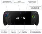 ASUS ROG Ally X - Consola Portátil Gaming 7" Full HD 120Hz (AMD Ryzen AI Z2 Extreme, 24GB RAM, 1TB SSD, Batería 80Wh, Windows 11, Consigue 3 meses gratis de Game Pass Premium) - Color Negro