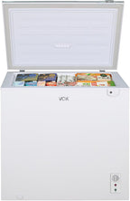 VOK Congelador Horizontal 194 L Ancho 81,8 cm - Función Dual, Congelación Rápida, Luz LED, Bloqueo de Seguridad, Autonomía de 23 h, Blanco