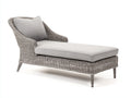 Tumbonas de ratán 165x72x88 cm - gris y beige - diseño natural para exterior