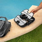 Cecotec Robot Limpiafondos Piscina sin Cable Conga Pooldroid 2000 FloorMaster. Autonomía 100mins, Piscina sin Pendientes, hasta 80m2, Profundidad Máxima 2,5m, Capacidad 2,5L, Filtro Alta Eficiencia