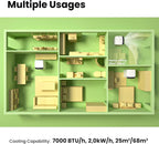 Comfee Mobiles Klimagerät MPPH-09CRN7, 9000 BTU 2,6kW, Kühlen&Ventilieren&Entfeuchten, Raumgröße bis 88m³(33㎡), Mobile Klimaanlage mit Abluftschlauch