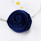 Velvet Rolled Rose Fabric Flower Applique - Product Detail Photo 3