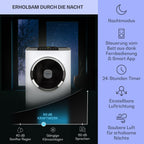 Klarstein Mobile Klimaanlage mit Abluftschlauch, 5-in-1 Klimagerät, Ventilator, Luftentfeuchter, Luftreiniger & Nachtmodus, App-Steuerung, Kleine & Portable für Wohnung & Büro, 12000 BTU