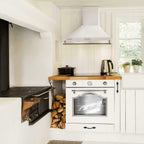 Klarstein Montblanc - Campana extractora 60 cm de pared cocina, 3 niveles, Extracción hasta 610 m³/h, Potencia 165W, Juego montaje incluido, Extractor con salida de aire, Filtro aluminio, LED, Blanco