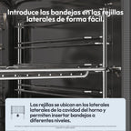 Candy Bake 600 CA6 N3T1HTW Horno Multifunción, 78L, Recetas a través de app hOn, 1 Bandeja y 1 Rejilla, Limpieza Hidrolítica, Convección + Ventilador, 9 Funciones, Ready UX, Blanco