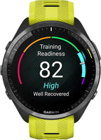 Garmin Runners Smartwatch Forerunner 965 | 23 días de duración de la batería en Modo de Reloj Inteligente con Pantalla Colorida y Pantalla táctil Amoled | Mapas Integrados y métricas de Entrenamiento