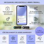 Klarstein Mobile Klimaanlage mit Abluftschlauch, 5-in-1 Klimagerät, Ventilator, Luftentfeuchter, Luftreiniger & Nachtmodus, App-Steuerung, Kleine & Portable für Wohnung & Büro, 12000 BTU