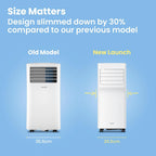 Comfee Mobiles Klimagerät MPPH-09CRN7, 9000 BTU 2,6kW, Kühlen&Ventilieren&Entfeuchten, Raumgröße bis 88m³(33㎡), Mobile Klimaanlage mit Abluftschlauch
